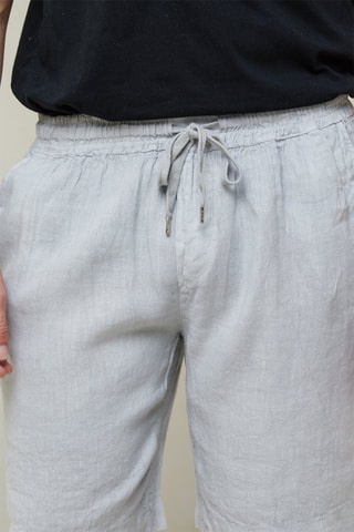 Linnen Bermuda - Lichtgrijs - Lichtgrijs