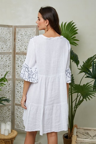 Skaterjurk - Wit - 100% linnen - Wit