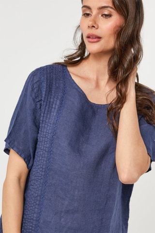 Linnen Tuniek - Marineblauw - 100% linnen - Marineblauw