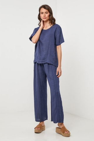 Linnen Tuniek - Marineblauw - 100% linnen - Marineblauw