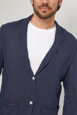 Linnen Jasje - Marineblauw - 100% linnen - Marineblauw