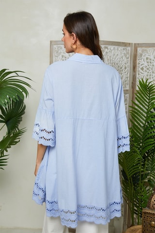 Blouse - Hemelsblauw - Hemelsblauw