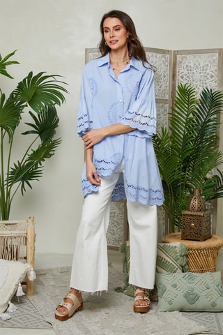 Blouse - Hemelsblauw - Hemelsblauw