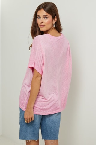 Oversized T-shirt - Roze - Roze