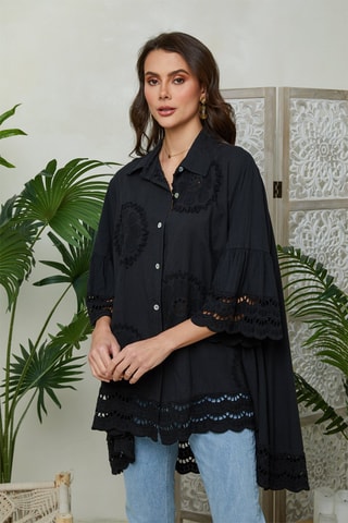 Blouse - Zwart - Zwart