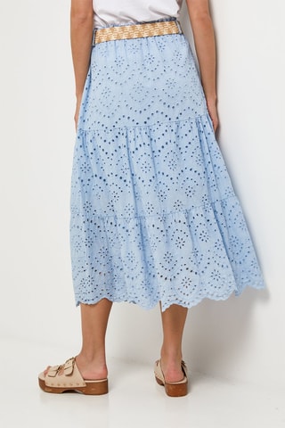 Lange Linnen Rok - Hemelsblauw - 100% linnen - Hemelsblauw