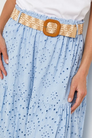 Lange Linnen Rok - Hemelsblauw - 100% linnen - Hemelsblauw