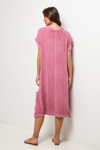 Lange Linnen Jurk - Roze - Roze