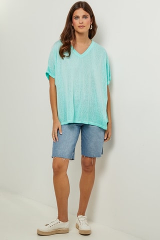 Oversized T-shirt - Mintgroen - Lichtgroen