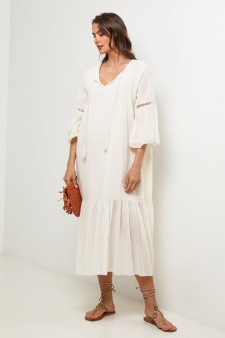 Lange Jurk - Beige - Beige