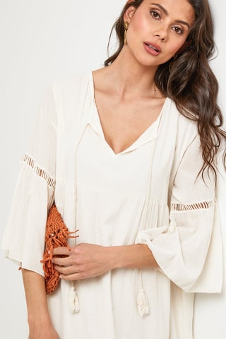 Lange Jurk - Beige - Beige