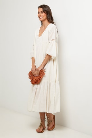 Lange Jurk - Beige - Beige