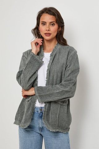 Linnen Jasje - Kaki - Kaki