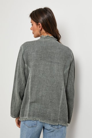 Linnen Jasje - Kaki - Kaki