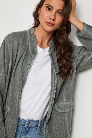 Linnen Jasje - Kaki - Kaki