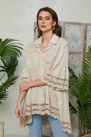 Blouse - Beige - Beige