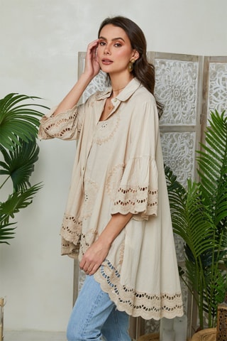 Blouse - Beige - Beige