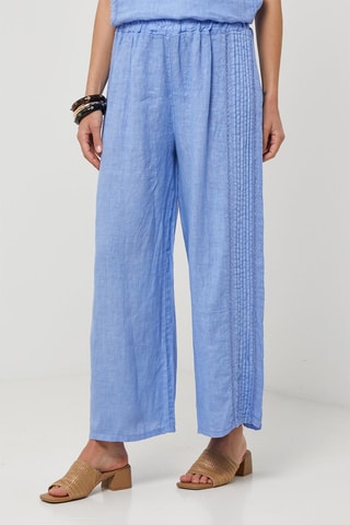 Linnen Broek - Blauw - 100% linnen - Blauw