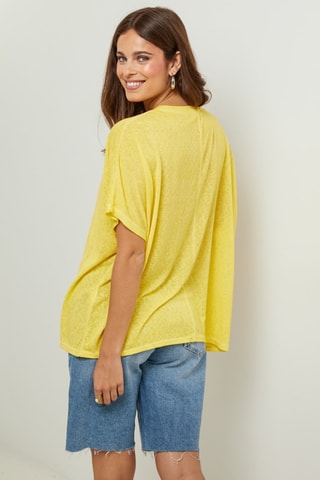 Oversized T-shirt - Geel - Geel