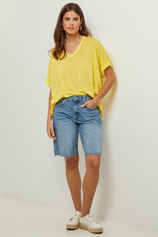 Oversized T-shirt - Geel - Geel