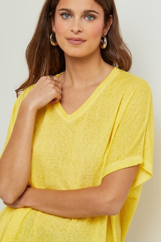 Oversized T-shirt - Geel - Geel