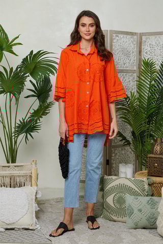 Blouse - Oranje - Oranje
