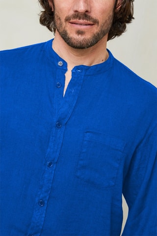 Overhemd - Lichtgrijs - Blauw