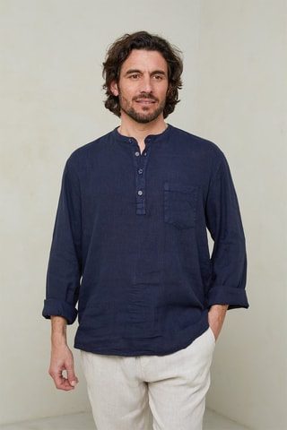 Tuniek - Lichtgrijs - Marineblauw