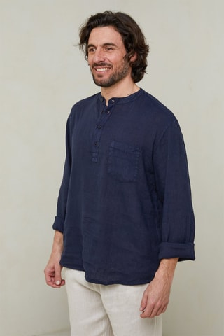 Tuniek - Lichtgrijs - Marineblauw