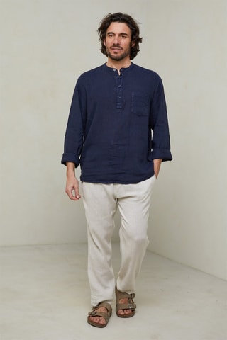 Tuniek - Lichtgrijs - Marineblauw