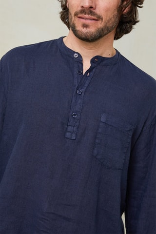 Tuniek - Lichtgrijs - Marineblauw