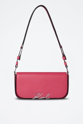 Sac porté épaule en cuir - Rouge