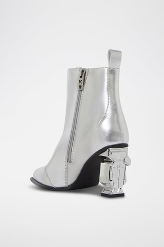 Bottines en cuir - Argenté