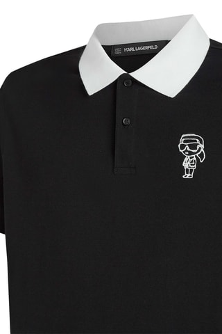 Polo en coton biologique - Noir