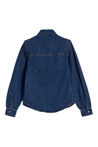 Chemisier en jean et coton biologique - Bleu