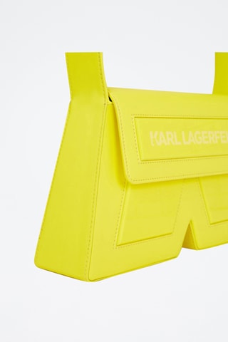 Sac porté épaule en cuir - Jaune