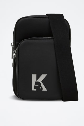 Sac bandoulière en cuir - Noir