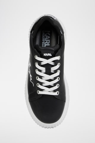 Baskets plateformes en cuir - Noir