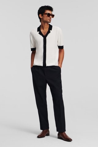 Pantalon relaxed en laine vierge - Noir