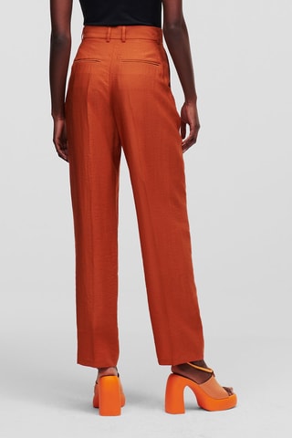 Pantalon taille haute - Rouge brique