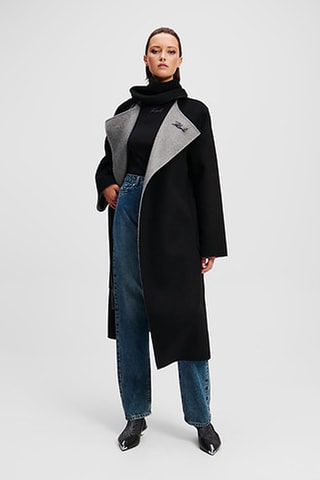 Jean straight taille haute - Bleu marine