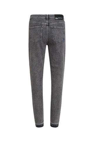 Jean mom en coton biologique - Gris clair