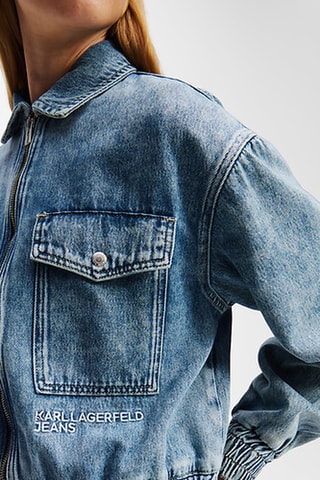 Veste en jean en coton biologique - Bleu