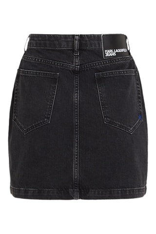 Minijupe en jean en coton biologique - Noir