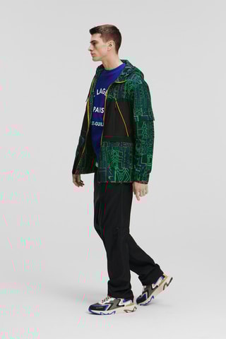 Coupe-vent à capuche 2 en 1 - Vert