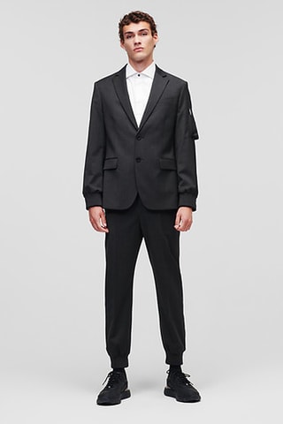 Veste en laine vierge - Gris foncé