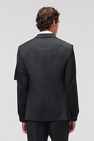 Veste en laine vierge - Gris foncé