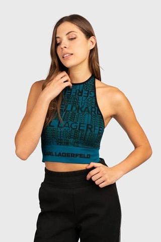 Crop top - Bleu canard