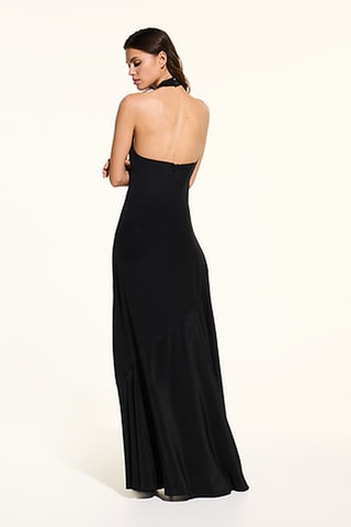 Robe longue en soie - Noir