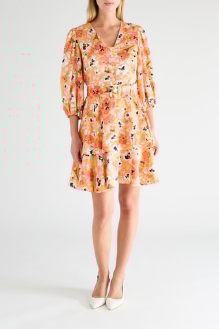 Robe patineuse - Orange et blanc